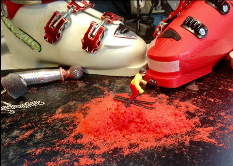 Ski Boot Shell Material Grinding